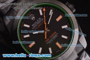 Rolex Milgauss Rolex 3131 Movement PVD Case/Strap with Black Dial