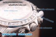 Rolex Daytona Chronograph Swiss Valjoux 7750 Automatic Steel Case with Diamond Bezel and White MOP Dial-Diamond Markers