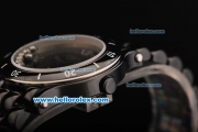 Chopard Happy Sport Swiss Quartz Movement Ceramic Case with Black Dial and Floating Diamonds