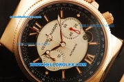 Ulysse Nardin Maxi Marine Chronograph Swiss Valjoux 7750 Automatic Movement Rose Gold Case with Black/White Dial