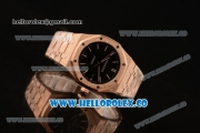 Audemars Piguet Royal Oak 41MM Clone Calibre AP 3120 Automatic Full Rose Gold with Black Dial and Stick Markers (EF)