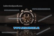 Hublot Big Bang Unico Chrono Swiss Valjoux 7750 Automatic PVD Case with Skeleton Dial PVD Bezel and Black Rubber Strap - 1:1 Original