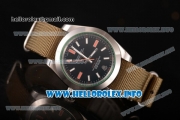 Rolex Milgauss Asia Automatic Steel Case with Black Dial and Army Nylon Strap - Stick Markers