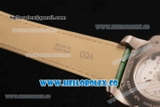Cartier Calibre De Cartier Miyota 9015 Automatic Steel Case with White Dial and Green Leather Strap