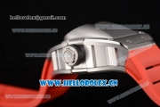 Richard Mille RM053 Asia Automatic Steel Case with Skeleton Dial and Red Rubber Strap