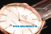 Omega De Ville Tresor Master Co-Axial Clone Omega 8801 Automatic Rose Gold Case with White Dial and Brown Leather Strap