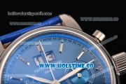 Patek Philippe Grand Complication Chrono Miyota OS20 Quartz Steel Case with Blue Dial and Stick Markers