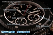 Hublot Big Bang Chrono Clone HUB4100 Automatic Ceramic Case with Black Rubber Strap Whtie Markers Black Dial