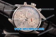 IWC Pilot's Watch Chrono Swiss Valjoux 7750 Automatic Steel Case with Silver Dial Arabic Numeral Markers - Big Date (ZF)