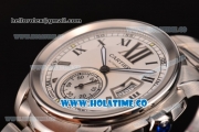 Cartier Calibre De Swiss ETA 2824 Automatic Steel Case with White Dial and Black Roman Numeral Markers