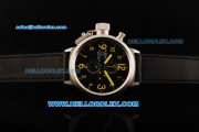 U-BOAT Italo Fontana Flightdeck Working Chronograph Quartz with Black Dial and Yellow Number Marking-Small Calendar U-BOAT Italo Fontana Flightdeck Working Chronograph Quartz with Black Dial and Yellow Number Marking-Small Calendar