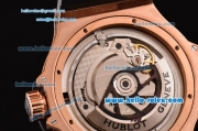 Hublot Big Bang King Swiss Valjoux 7750-CHG Automatic Rose Gold Case with Stick Markers Black Dial and Black Bezel