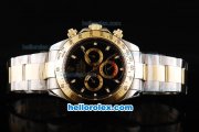 Rolex Daytona II Automatic Movement Two Tone with Stick Markers and Black Dial