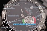 Rolex Daytona Brevet Asia ST16 Automatic with 3@Sec Full PVD with Black Dial and Silver Markers