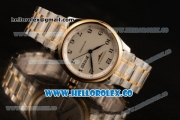 Longines Master Swiss ETA 2824 Automatic Two Tone Case with Two Tone Bracelet and White Dial