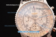 Breitling Navitimer Working Chronograph Quartz Movement With White Dial and Number Marking