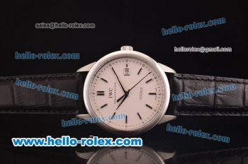 IWC Ingenieur Limited Edition Swiss ETA 2824 Automatic Steel Case with White Dial and Black Leather Strap