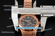 Audemars Piguet Royal Oak Swiss ETA 2824 Automatic Full Rose Gold with Sitck Markers and Black Dial - 1:1 Original