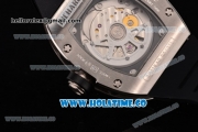 Richard Mille RM010 Miyota 9015 Automatic Steel/Diamonds Case with Skeleton Dial and White Inner Bezel