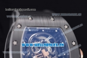 Richard Mille RM052 Miyota 9015 Automatic PVD Case with Skull Dial and Black Rubber Strap