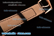 Patek Philippe Grand Complitcations Asia HT1035-Tourbillon Automatic Rose Gold Case with Black Leather Strap Roman Numeral Markers and Black Dial