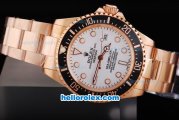 Rolex Sea-Dweller Deep sea Automatic Movement Full Gold With White Dial
