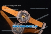 Hublot Masterpiece MP 08 Antikythera Sunmoon Asia 2813 Automatic Rose Gold Case Skeleton Dial Stick Markers and Yellow Leather Strap