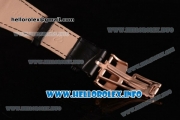 Audemars Piguet Royal Oak 41 Clone AP Calibre 3120 Automatic Rose Gold Case with Black Dial Stick Markers and Black Leather Strap (BP)