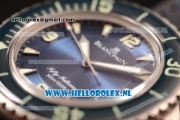 BlancPain Fifty Fathoms 500 2824 Auto PVD Case with Blue Dial and Blue Nylon Strap - 1:1 Origianl (ZF)