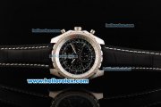 Breitling Bentley Motors Automatic with Black Dial and White Bezel-Black Leather Strap