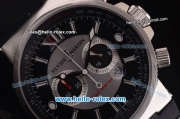 Ulysse Nardin Maxi Marine Chronograph Miyota Quartz Movement Steel Case with Black/Silver Dial