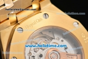 Audemars Piguet Royal Oak Swiss ETA 2824 Automatic Full Yellow Gold with Gold Sitck Markers and Blue Dial - 1:1 Original