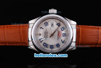 Rolex Datejust Working Chronograph Automatic Movement with Sliver Dial-Number Markers