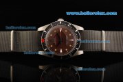 Rolex Oyster Perpetual Milgauss Swiss ETA 2836 Automatic Movement Brown Honeycomb Dial with Black Bezel and Grey Nylon Strap