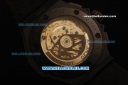 Hublot Big Bang Swiss Valjoux 7750 Automatic Movement PVD Case with Black Leather/Rubber Strap