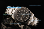 Rolex Submariner Oyster Perpetual Swiss ETA 2836 Automatic Movement Steel Case with Black Dial and Black Bezel