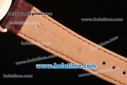 Vacheron Constantin Metiers D Art Miyota OS2035 Quartz Rose Gold Case with Brown Dial and Brown Leather Strap