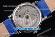 Audemars Piguet Jules Audemars Skeleton Tourbillon Asia ST25 Automatic Steel Case Blue Dial Roman Numeral Markers and Blue Leather Strap