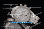 Omega Speedmaster'57 Co-Axial Clone Omega 9300 Automatic Steel Case/Bracelet with White Dial and Stick Markers (EF)