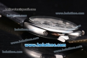 Cartier Ballon Bleu De 45MM Miyota Quartz Steel Case with Black Dial and Black Leather Strap