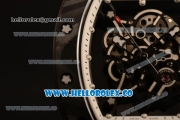 Richard Mille RM 055 Bubba Watson Miyota 9015 Automatic Carbon Fiber Case with Black Dial and Black Rubber Strap