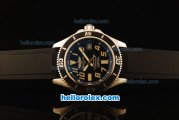 Breitling SuperOcean Swiss ETA 2836 Automatic Steel Case with Black Dial and Numeral markers- Black Rubber Strap