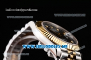 Rolex Datejust II Asia 2813 Automatic Two Tone Case/Bracelet with Black Dial and Diamonds Markers (BP)