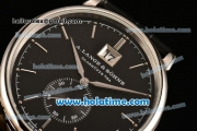 A.Lange&Sohne Saxonia Miyota Quartz Steel Case with Silver Stick Markers and Black Dial