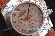 Rolex Daytona Swiss Valjoux 7750 Automatic Movement Steel Case with Grey Dial and Roman Numeral Markers