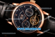 A.Lange&Sohne Tourbilon Pour Le Merite Asia Automatic Rose Gold Case with Black Dial and Leather Strap