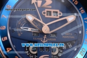 Ulysse Nardin Executive Dual Time & Big Date Asia ST25 Automatic Rose Gold Case Blue Dial Blue Bezel and Blue Rubber Strap