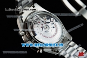 Omega Speedmaster Racing Master Clone Omega 9900 Automatic Steel Case/Bracelet White Dial With Stick Markers(JH)