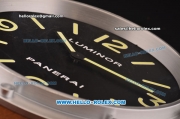 Panerai Luminor Base Wall Clock Swiss ETA Quartz Steel Case with Black Dial - 1:1 Original Best Edition