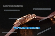 Hublot Big Bang Tutti Japanese Miyota Quartz Rose Gold Case with Brown Dial Stick Markers and Brown Rubber Strap